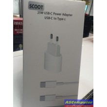 SCOOT 25W USB-C POWER ADAPTER USB-C TO TYPE C