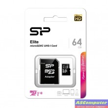 MICRO SDXC 64 GB + ADAPTATEUR SILICON POWER CLASS10