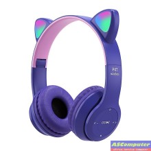 CASQUE BLUETOOTH P47M CAT MAUVE (RGB 7 COULEURS)