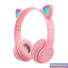 CASQUE BLUETOOTH P47M CAT ROSE (RGB 7 COULEURS)