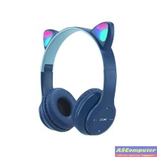 CASQUE BLUETOOTH P47M CAT BLEU (RGB 7 COULEURS)