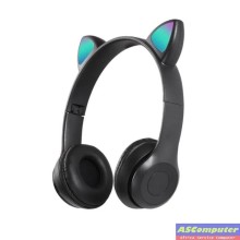 CASQUE BLUETOOTH P47M CAT NOIR (RGB 7 COULEURS)