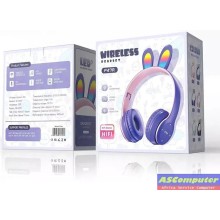 CASQUE BLUETOOTH P47R LAPIN MAUVE (RGB 7 COULEURS)