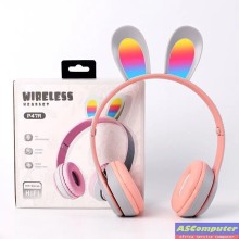 CASQUE BLUETOOTH P47R LAPIN GRIS (RGB 7 COULEURS)