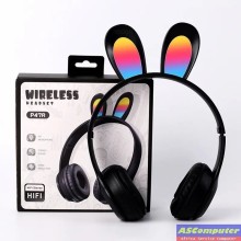 CASQUE BLUETOOTH P47R LAPIN NOIR (RGB 7 COULEURS)